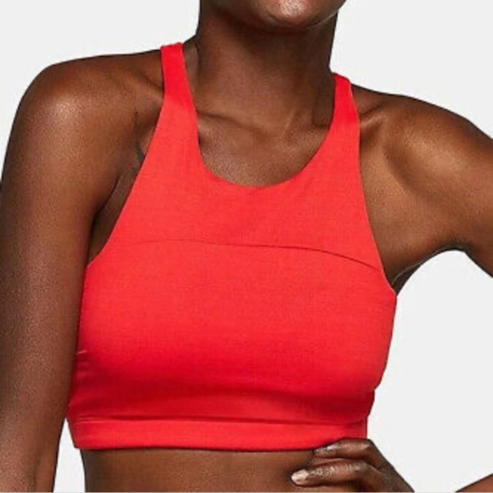 Outdoor Voices Women's Techsweat Move Free Sports Workout Bra In Red‎ Size XS